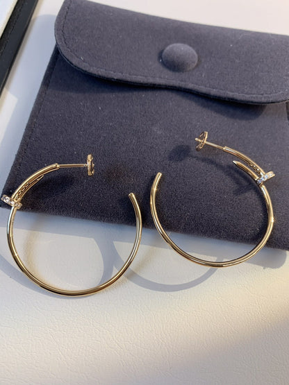 [Super CiCi ]JUSTE EARRINGS GOLD DIAMONDS 1.8MM