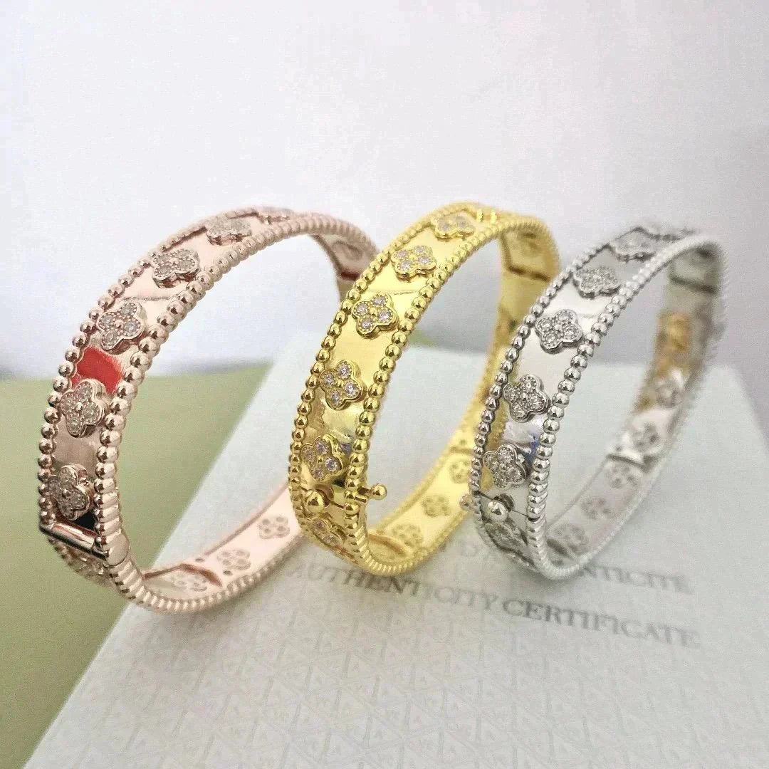 [Super CiCi ]CLOVER BRACELET 8MM DIAMONDS