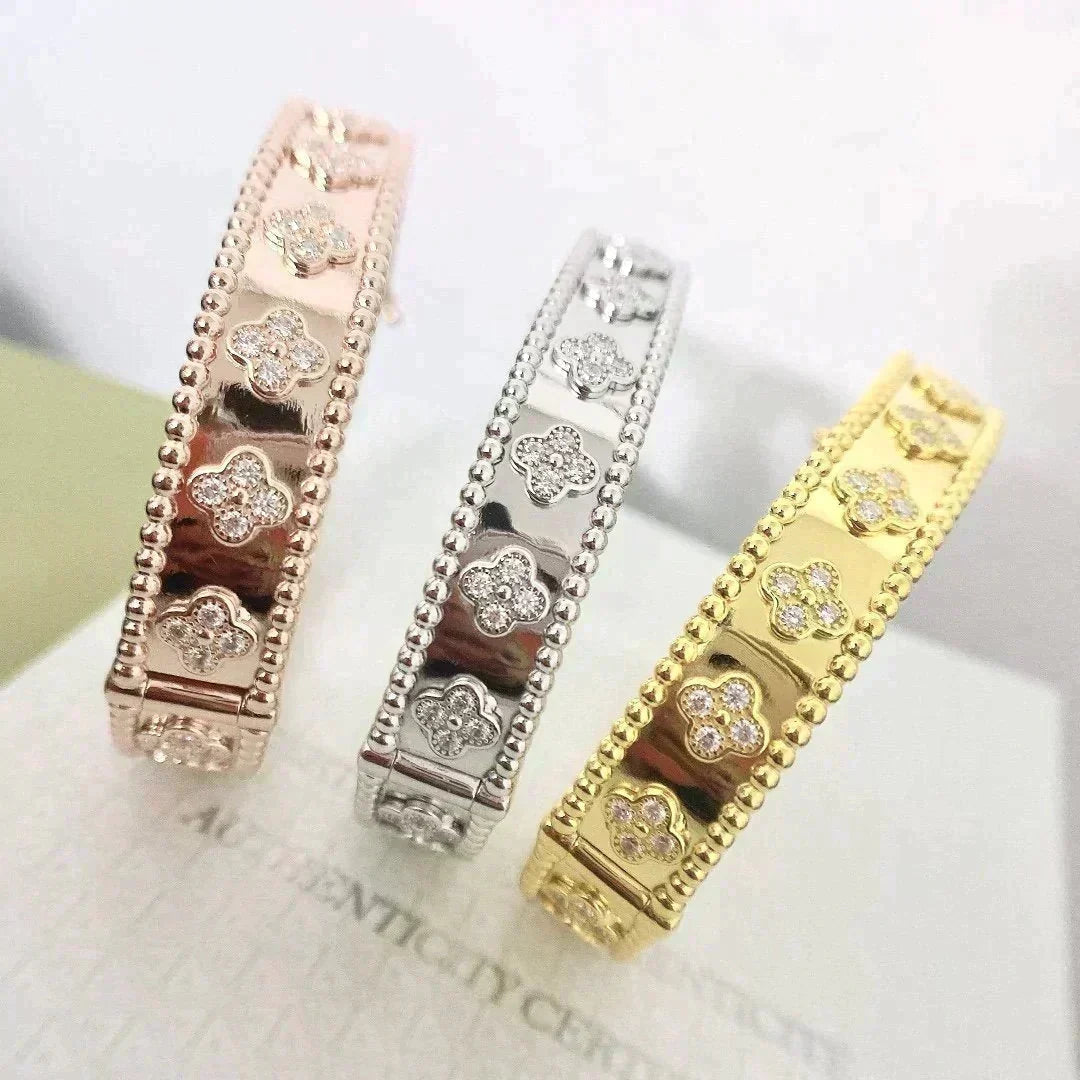 [Super CiCi ]CLOVER BRACELET 8MM DIAMONDS