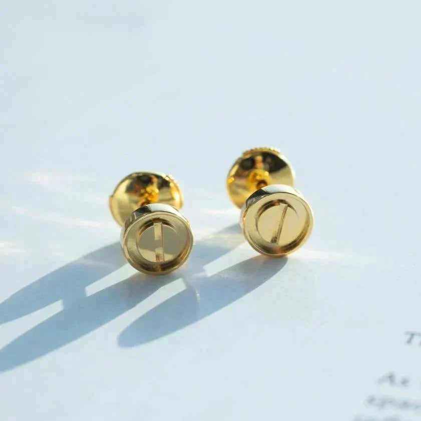 [Super CiCi ]LOVE EARRINGS GOLD 10MM