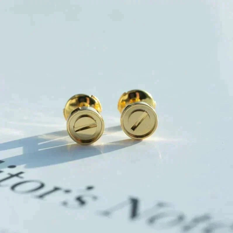 [Super CiCi ]LOVE EARRINGS GOLD 10MM