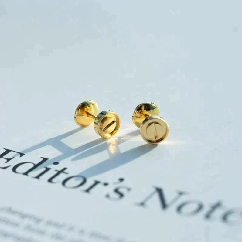 [Super CiCi ]LOVE EARRINGS GOLD 10MM