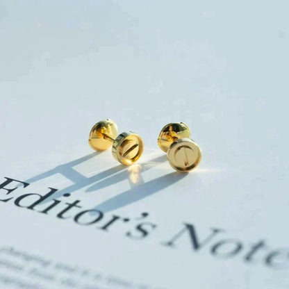[Super CiCi ]LOVE EARRINGS GOLD 10MM