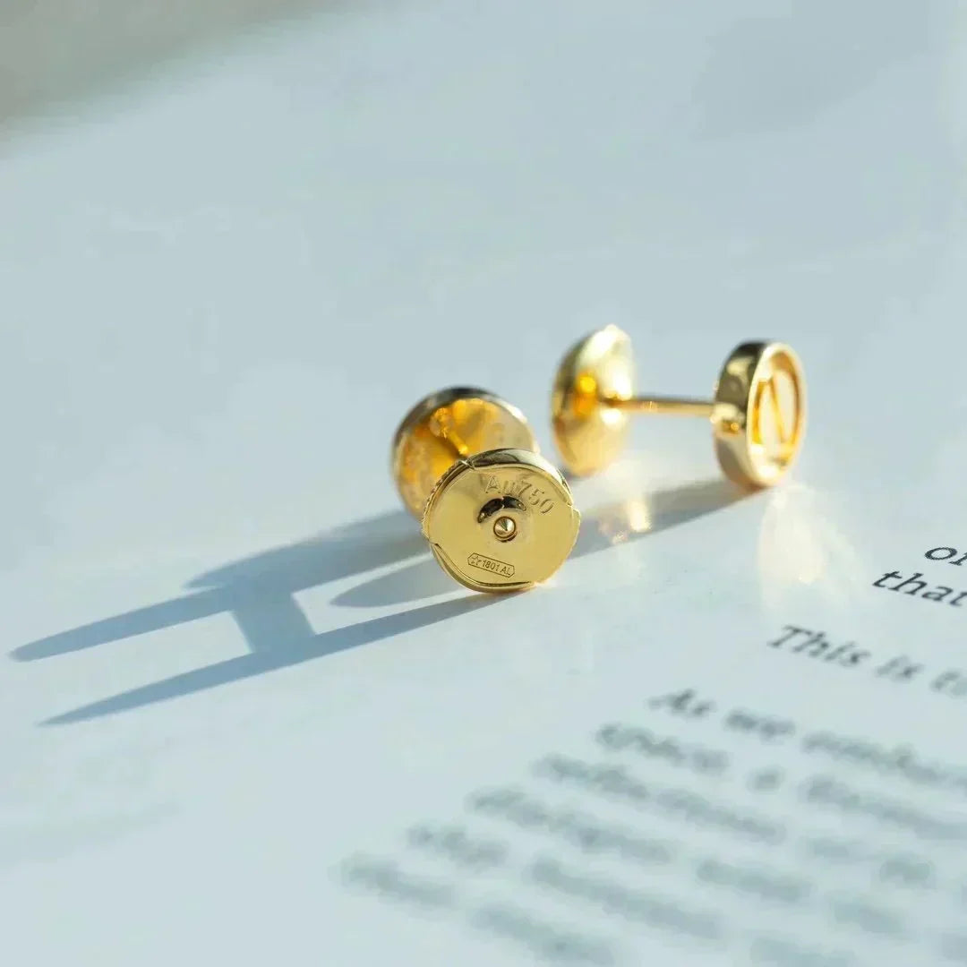 [Super CiCi ]LOVE EARRINGS GOLD 10MM