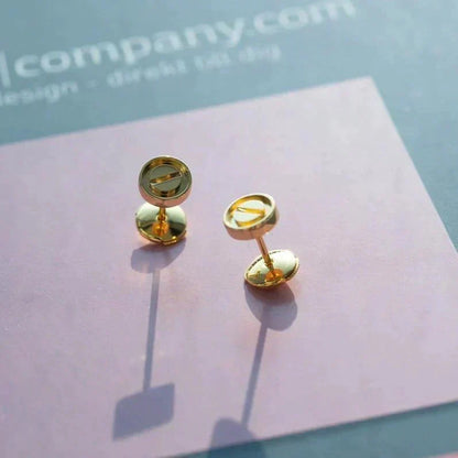 [Super CiCi ]LOVE EARRINGS GOLD 10MM