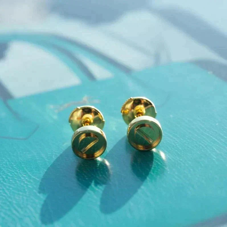[Super CiCi ]LOVE EARRINGS GOLD 10MM