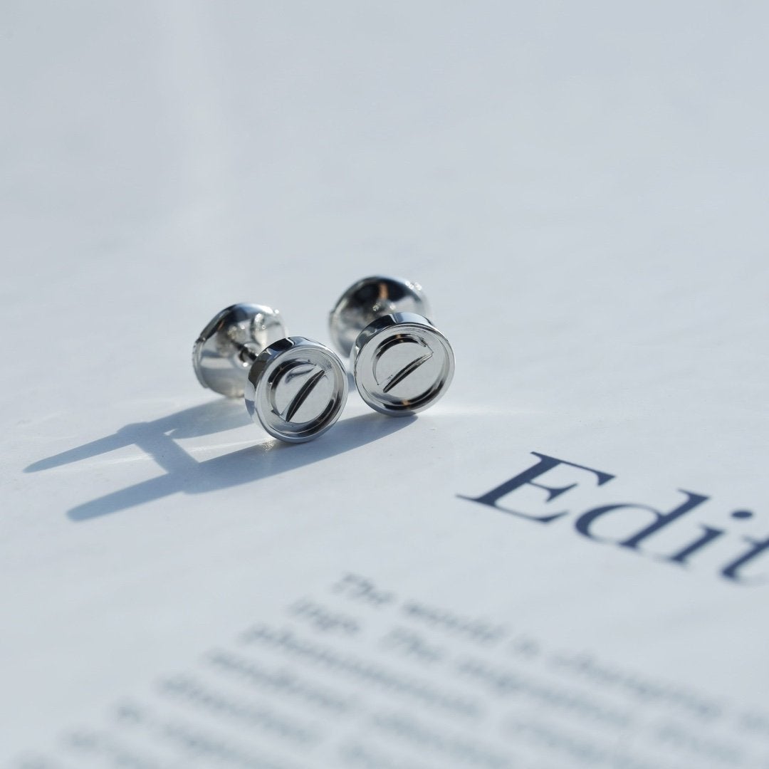 [Super CiCi ]LOVE EARRINGS SILVER 10MM