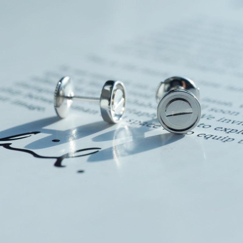 [Super CiCi ]LOVE EARRINGS SILVER 10MM