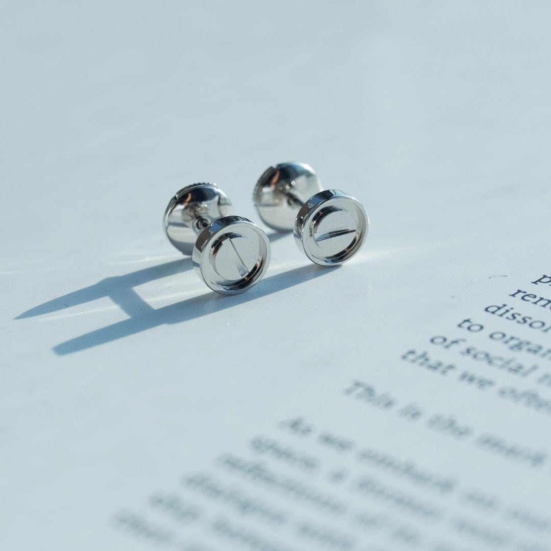[Super CiCi ]LOVE EARRINGS SILVER 10MM