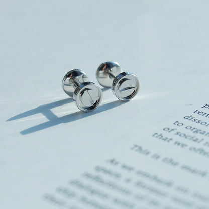 [Super CiCi ]LOVE EARRINGS SILVER 10MM