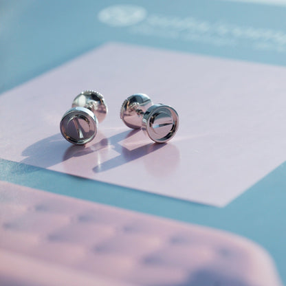 [Super CiCi ]LOVE EARRINGS SILVER 10MM