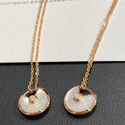 [Super CiCi ]AMULETTE ROSE GOLD MOP NECKLACE