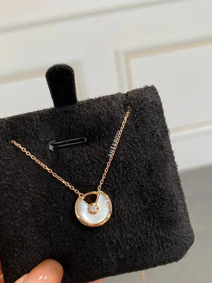 [Super CiCi ]AMULETTE ROSE GOLD MOP NECKLACE