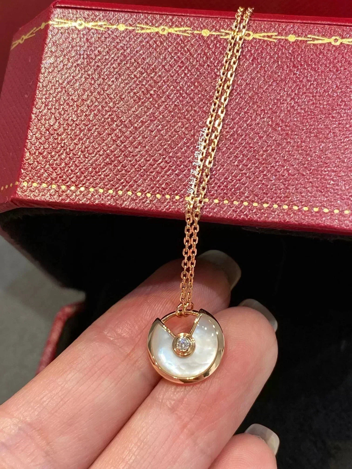 [Super CiCi ]AMULETTE ROSE GOLD MOP NECKLACE