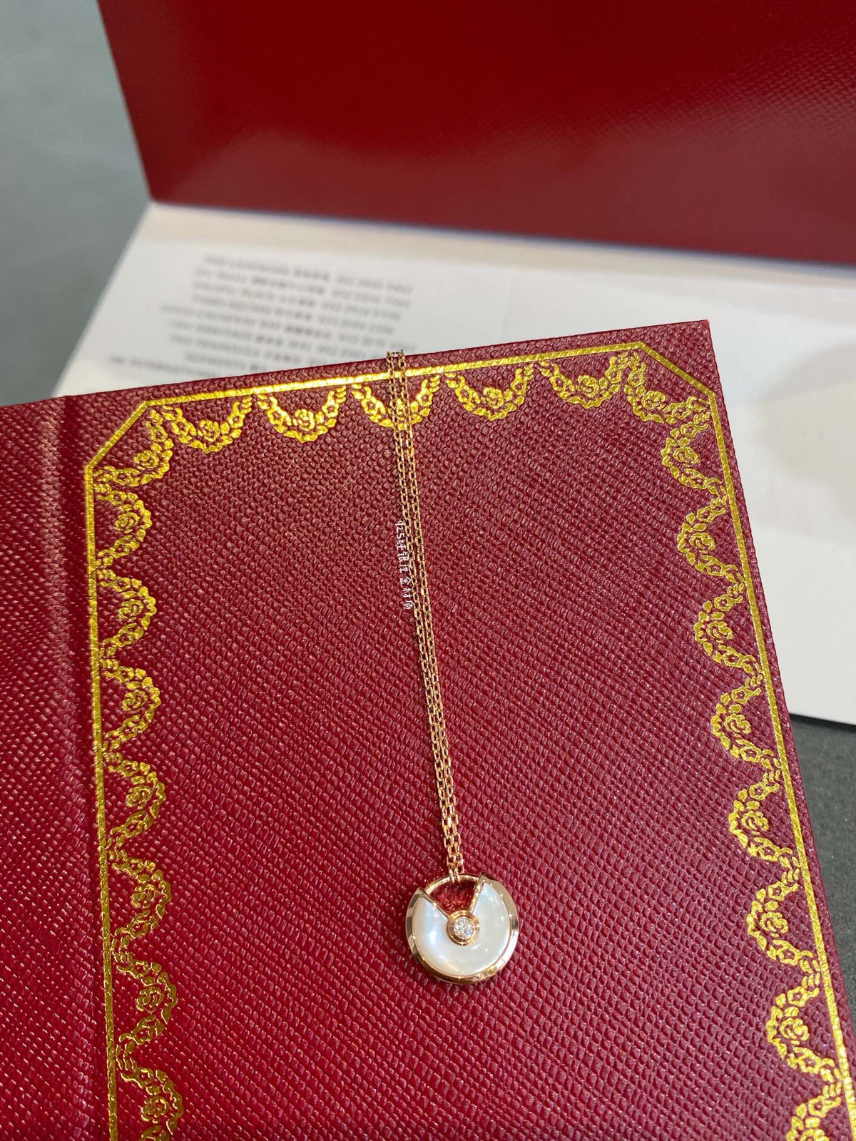 [Super CiCi ]AMULETTE ROSE GOLD MOP NECKLACE