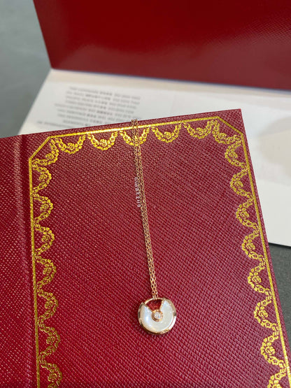 [Super CiCi ]AMULETTE ROSE GOLD MOP NECKLACE