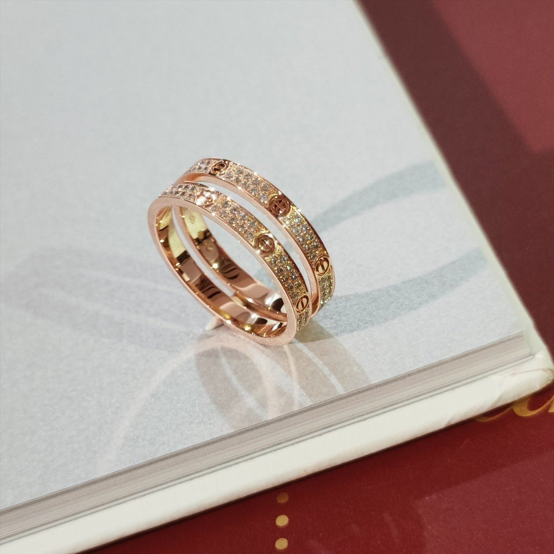 [Super CiCi ]LOVE RING 2.65MM DIAMOND