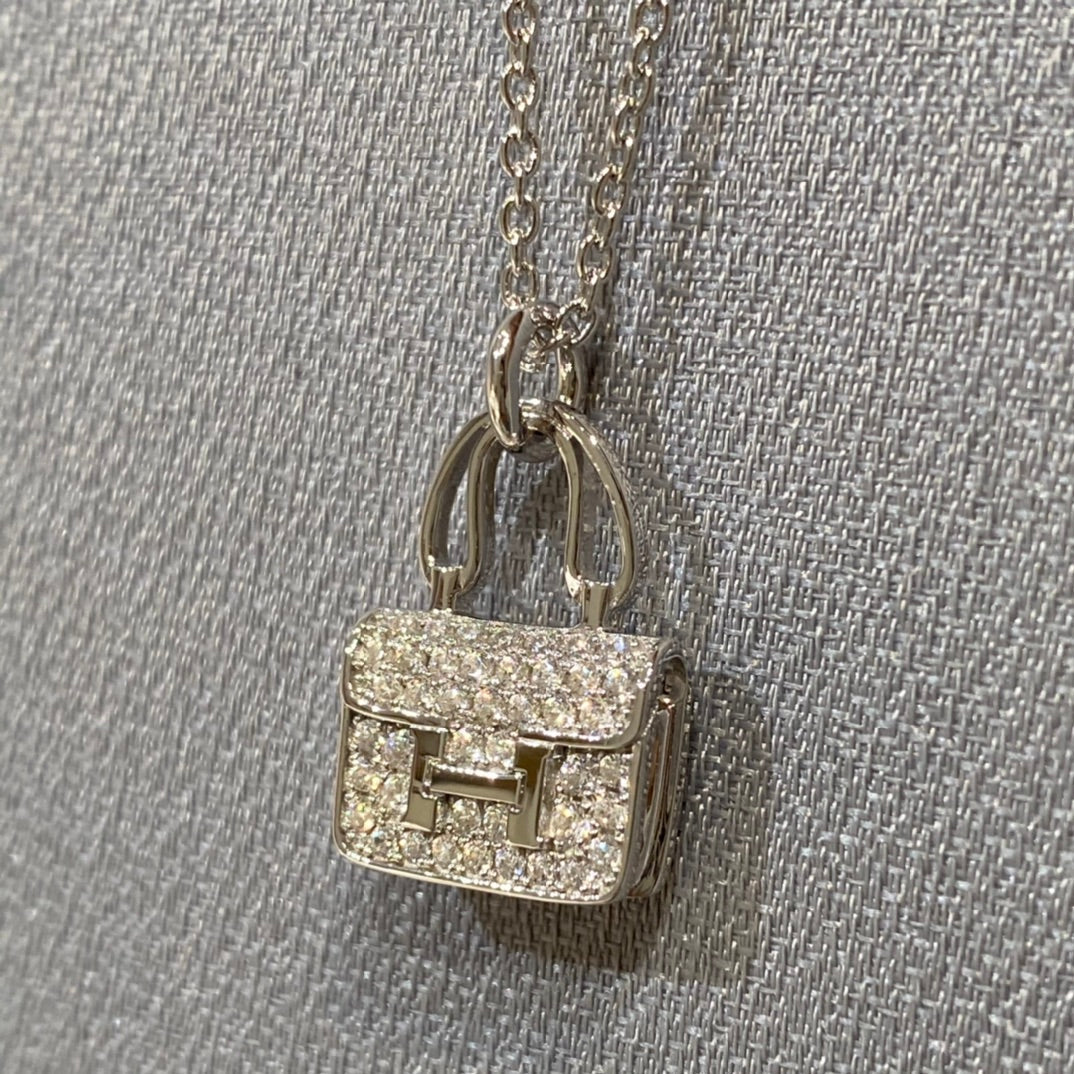 [Super CiCi ]CONSTANCE PEDANT DIAMOND NECKLACE