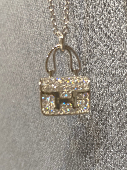 [Super CiCi ]CONSTANCE PEDANT DIAMOND NECKLACE