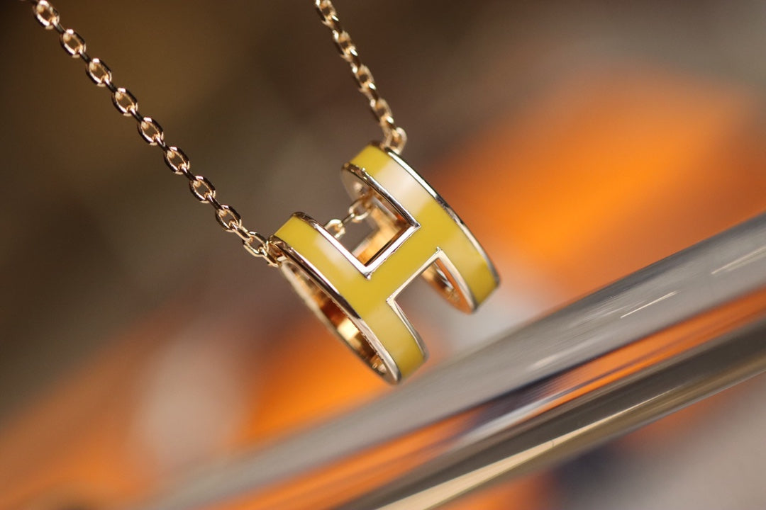 [Super CiCi ]POP H PEDANT PINK GOLD