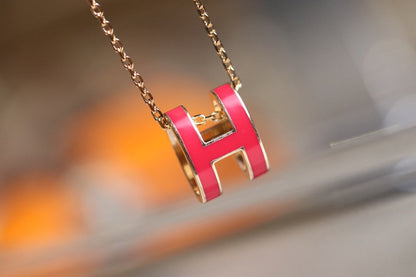 [Super CiCi ]POP H PEDANT PINK GOLD