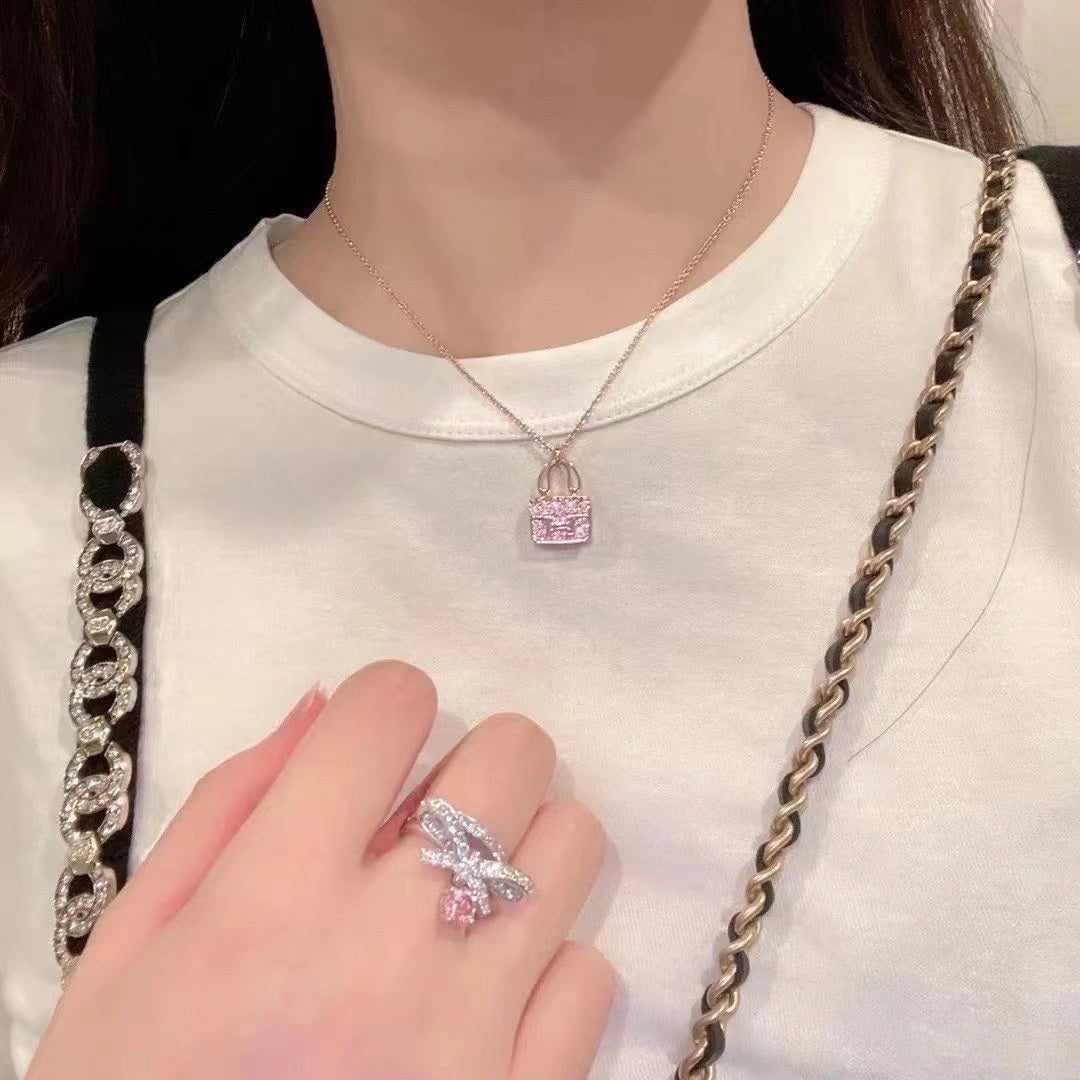 [Super CiCi ]CONSTANCE PEDANT PURPLE DIAMOND NECKLACE
