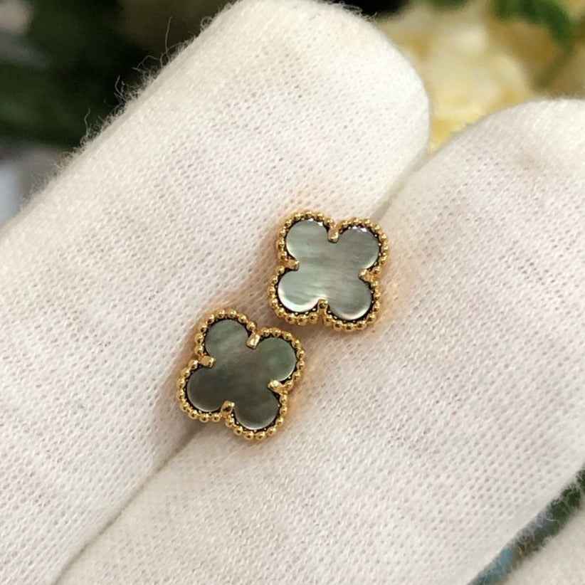[Super CiCi ]CLOVER MINI GOLD EARRINGS