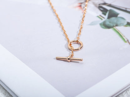 [Super CiCi ]ECHAPPEE NECKLACE PINK GOLD