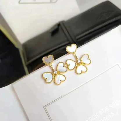 [Super CiCi ]CLOVER SWEET WHITE MOP EARRINGS