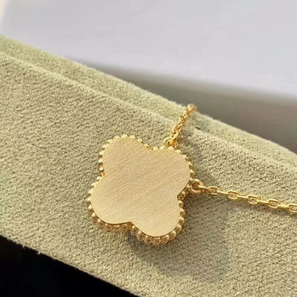 [Super CiCi ]CLOVER 15MM DIAMOND TURQUOISE NECKLACE