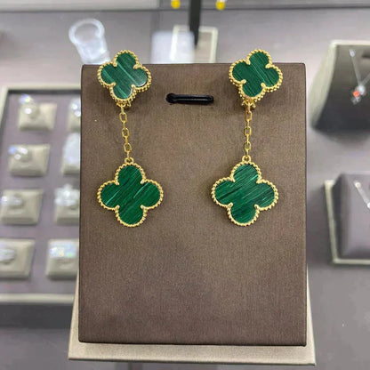 [Super CiCi ]CLOVER 2 MOTIFS  EARRINGS (MULTIPLE CHOICESC