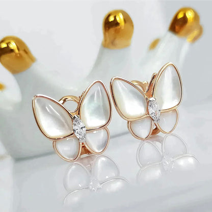 [Super CiCi ]BUTTERFLY MOP DIAMOND EARRINGS