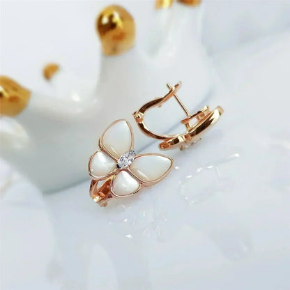 [Super CiCi ]BUTTERFLY MOP DIAMOND EARRINGS