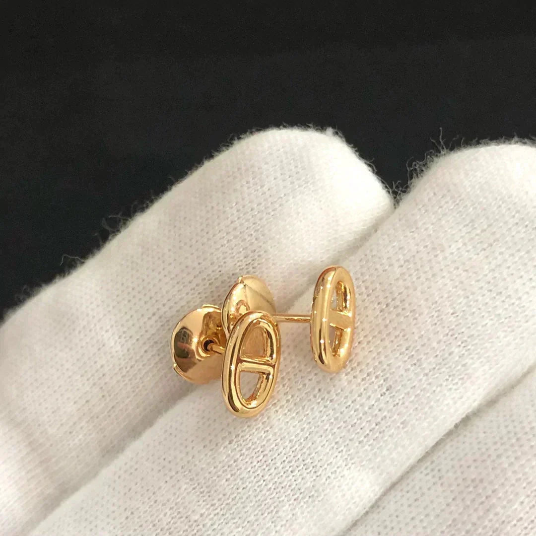 [Super CiCi ]CHAINE SMALL EARRINGS GOLD AND SILVER