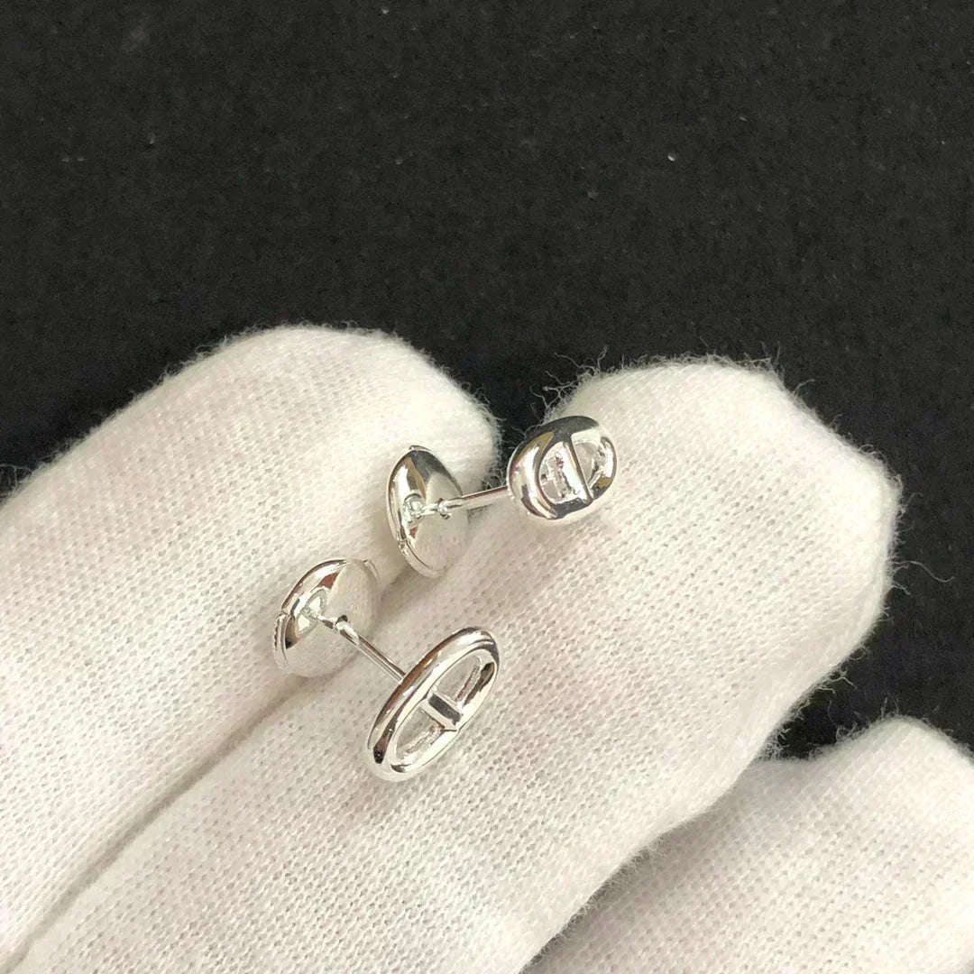 [Super CiCi ]CHAINE SMALL EARRINGS GOLD AND SILVER