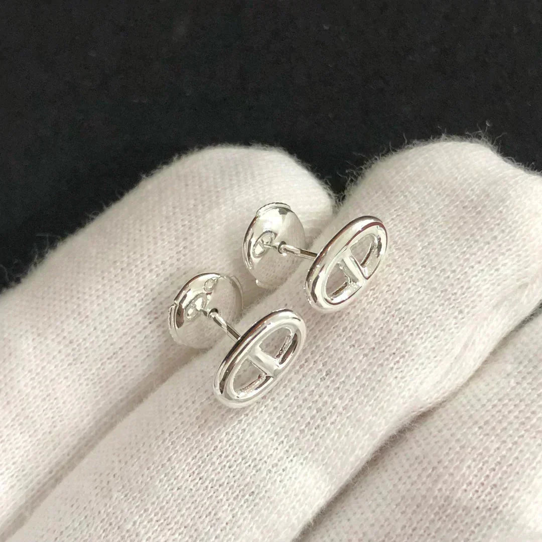 [Super CiCi ]CHAINE SMALL EARRINGS GOLD AND SILVER