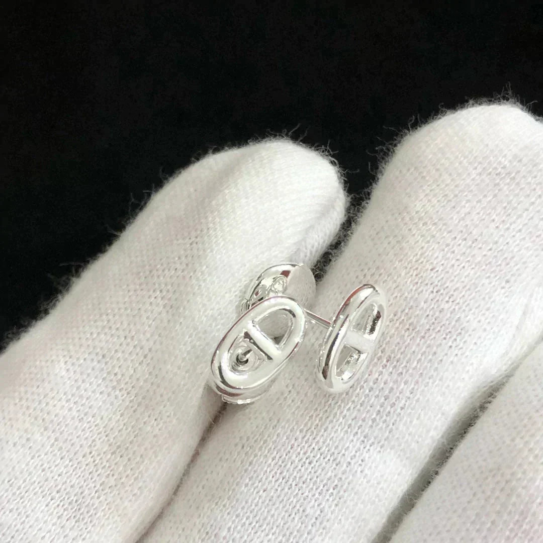 [Super CiCi ]CHAINE SMALL EARRINGS GOLD AND SILVER
