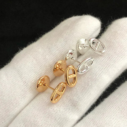 [Super CiCi ]CHAINE SMALL EARRINGS GOLD AND SILVER