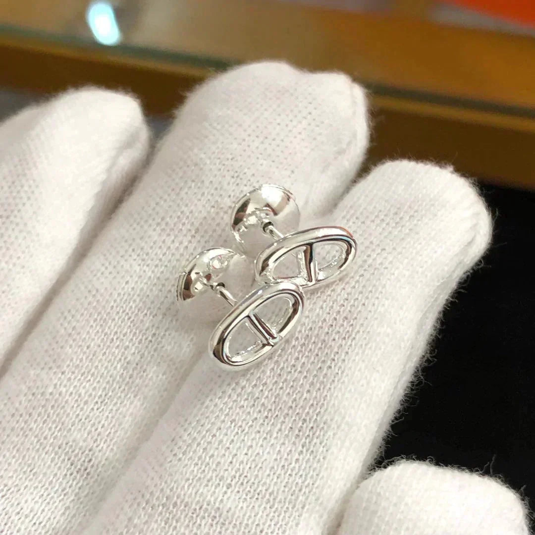 [Super CiCi ]CHAINE SMALL EARRINGS GOLD AND SILVER