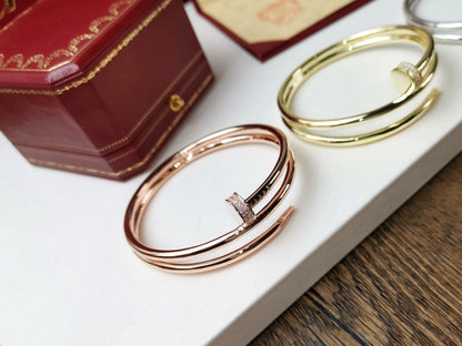 [Super CiCi ]JUSTE BRACELET 3.5MM DOUBLE ROW DIAMOND