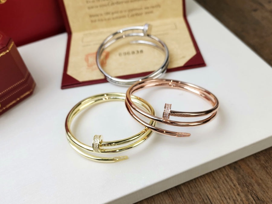 [Super CiCi ]JUSTE BRACELET 3.5MM DOUBLE ROW DIAMOND
