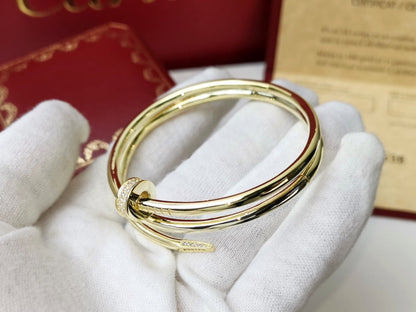 [Super CiCi ]JUSTE BRACELET 3.5MM DOUBLE ROW DIAMOND