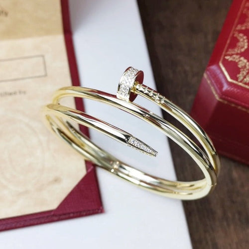 [Super CiCi ]JUSTE BRACELET 3.5MM DOUBLE ROW DIAMOND