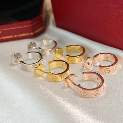 [Super CiCi ]LOVE EARRINGS 5.7MM 2 DIAMONDS