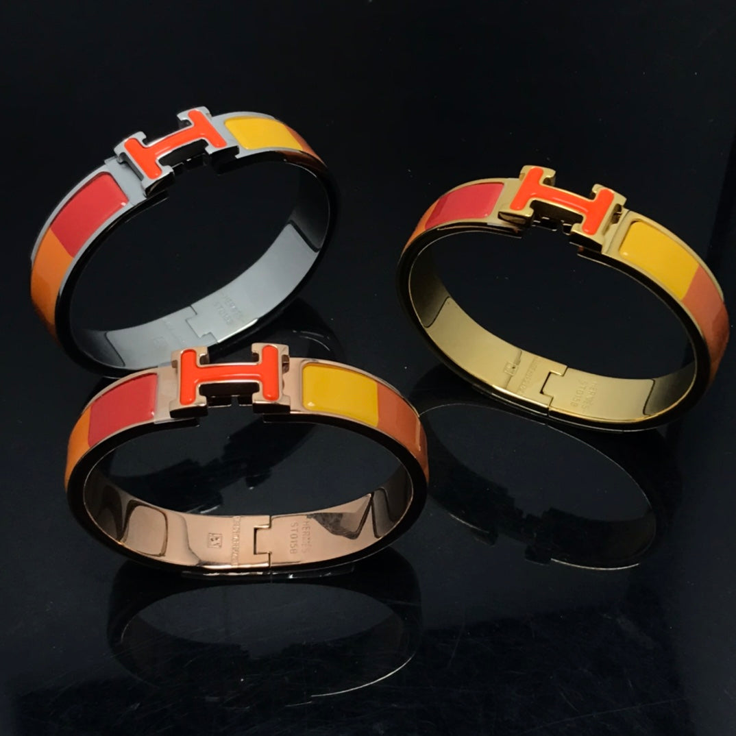 [Super CiCi ]H BRACELET ORANGE RAINBOW CERAMIC