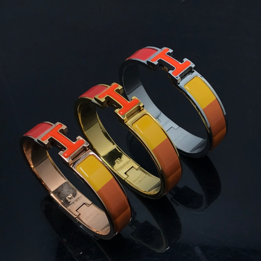 [Super CiCi ]H BRACELET ORANGE RAINBOW CERAMIC
