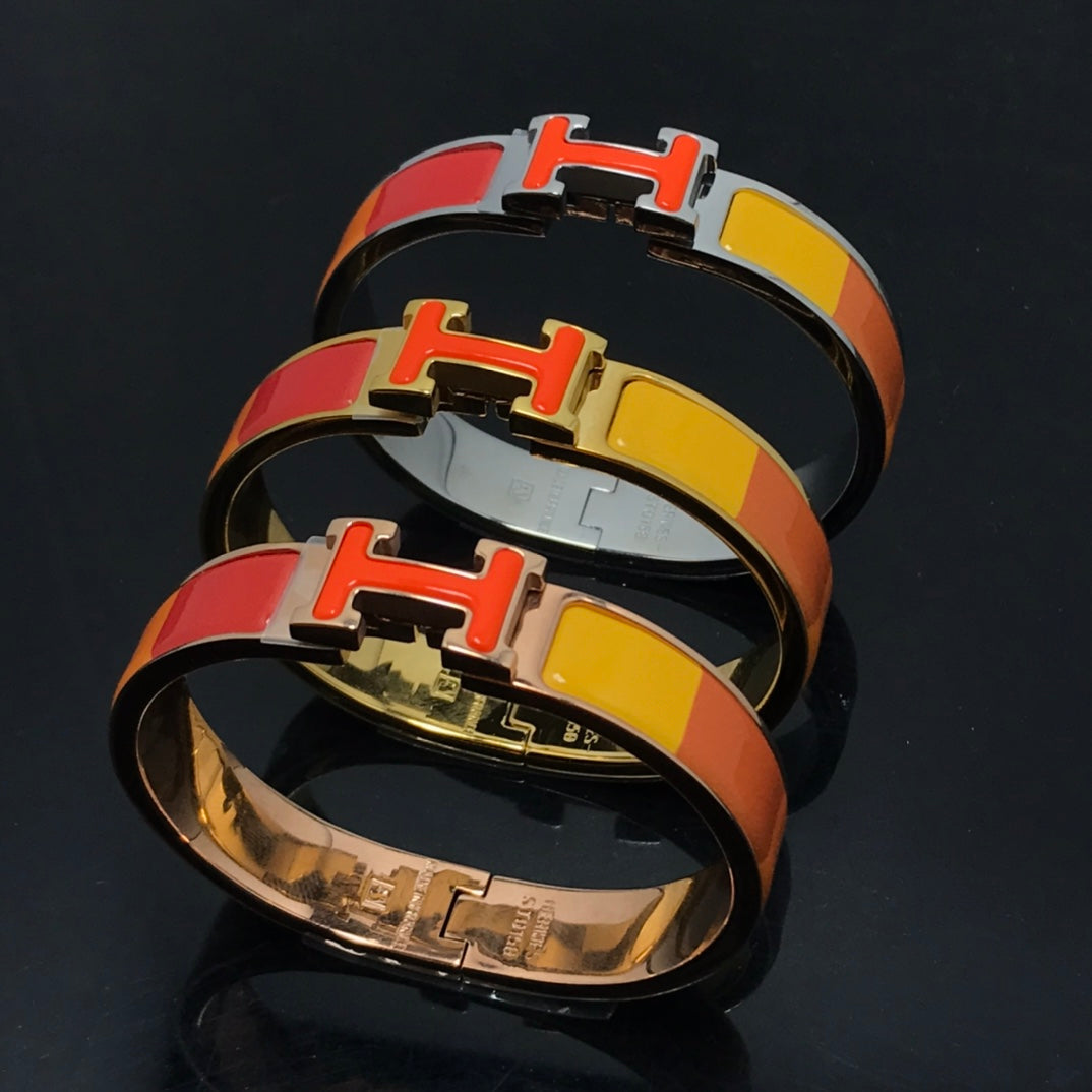 [Super CiCi ]H BRACELET ORANGE RAINBOW CERAMIC