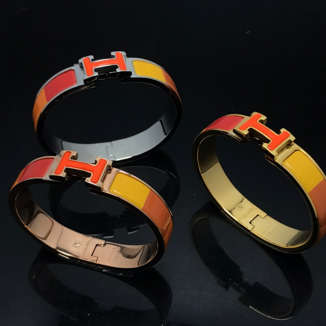 [Super CiCi ]H BRACELET ORANGE RAINBOW CERAMIC