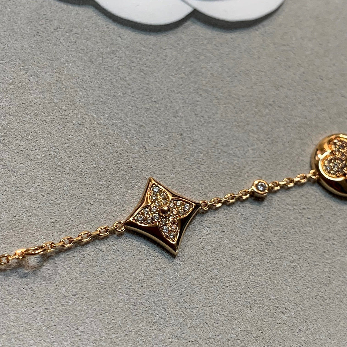 [Super CiCi ]STAR AND SUN 4 MOTIFS GOLD DIAMONDS BRACELET