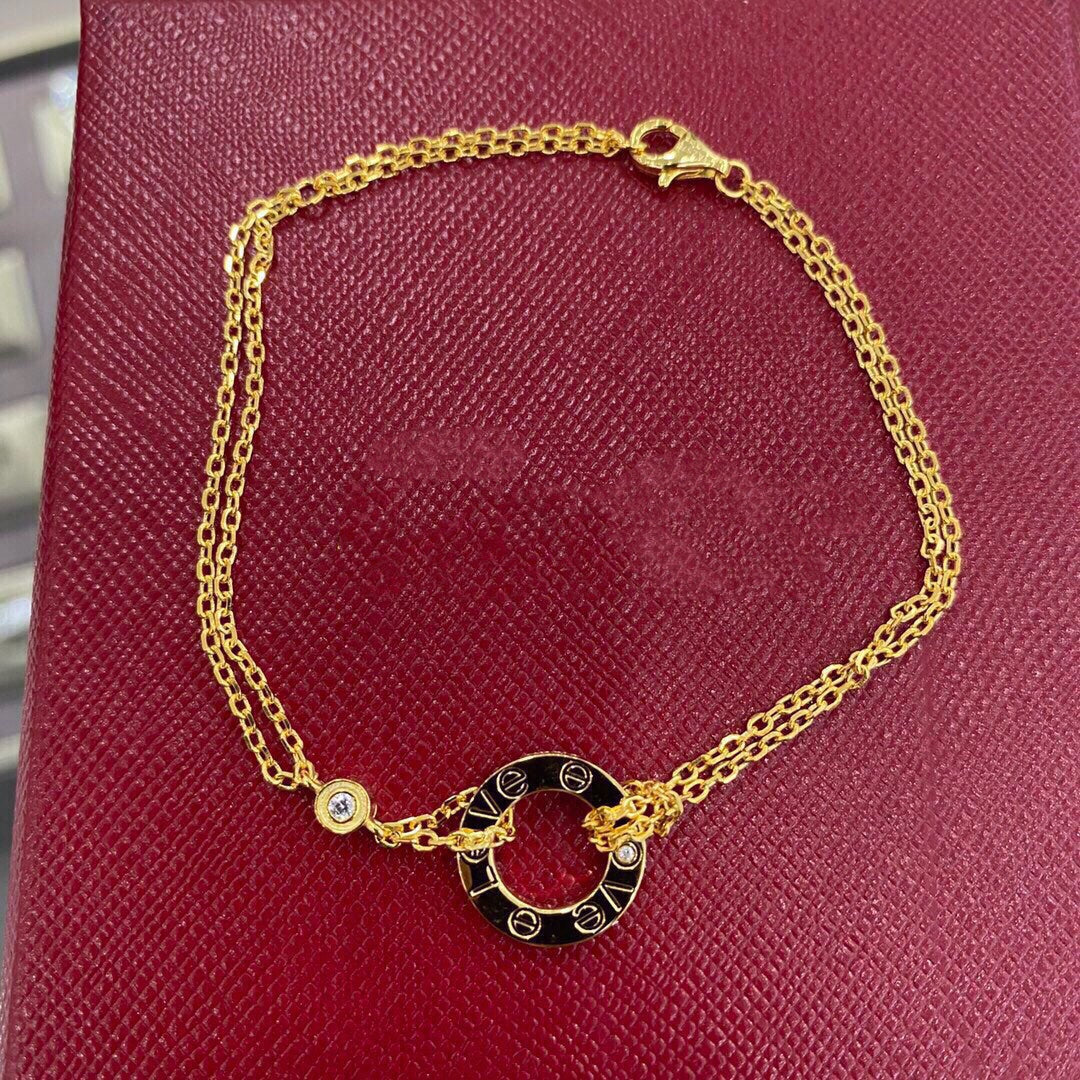 [Super CiCi ]LOVE BRACELET 2 DIAMOND